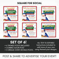 social media templates for blue santa events